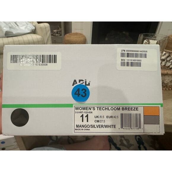 APL TechLoom Breeze Mango / Silver / White Size Womens 11 New in Box MSRP $220 - Picture 13 of 13